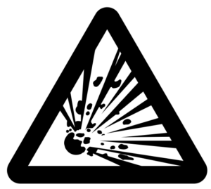 Risk of explosion sign.