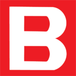 Red Class B fire symbol showing a white letter “B” inside a square above an icon of a fuel container pouring liquid onto flames, indicating fires involving flammable liquids and gases such as gasoline, oil, and grease.