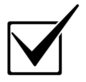 An icon of a checkmark.